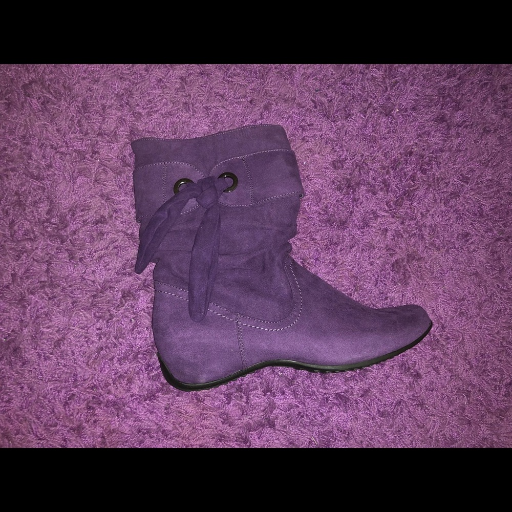 Purple Ankle Boots